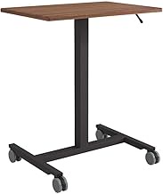 YWAWJ Wheels Solid-Top Height Adjustable Mobile Laptop Desk Cart Ergonomic Table Mobile Laptop Stand Desk Rolling Cart