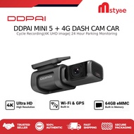 DDPAI Mini 5 + 4G 2160P 4K Dash Cam Car DVR Built in 64GB EMMC - Black