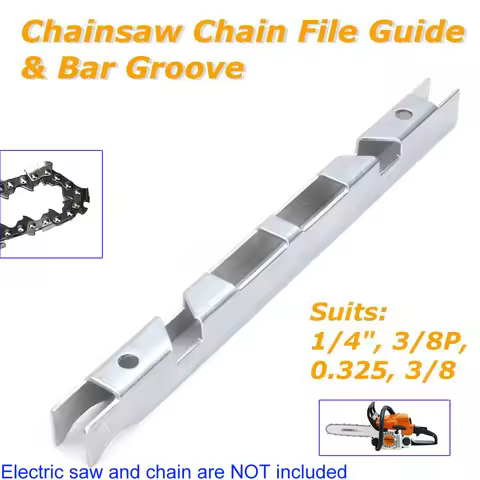 Depth Gauge File Guide & Bar Groove For 1/4 3/8 P 0.325 Chain Saw Chainsaw Depth Gauge Tool Slot