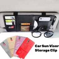 Toyota GR Car Sun Visor Storage Bag with Zipper Sunshade Bag Multifunctional For Vios ncp93 Wish Hilux Yaris Rush Corolla Cross Avanza Innova Veloz Fortuner Alphard Camry RAV4