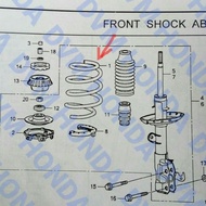 Original City Front Shock Absorber Spring (GM2)/Jazz (GE)