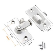 銀色 不銹鋼 90度鎖扣 門扣 家用90度直角簡易扣 移門搭扣 門栓