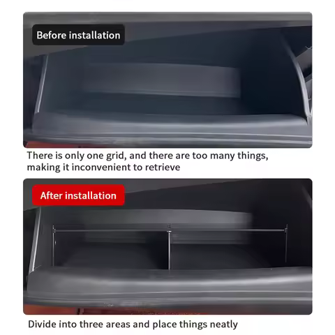 Car Interior Storage Box Glove Box Partition Plate ABS Copilot Passenger Divider Organizer Fit For T