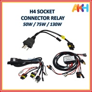 H4 Socket Connector Relay Wire For Bi LED Projector Lens Wiring Cable H4