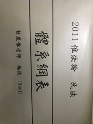 2011惟法論 民法 體系綱表 賴農惟 志光 公職