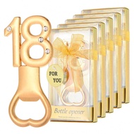 12pcs Gold Bottle Openers For 15th, 16th, 18th, 21st Birthday Party Gifts Or Souvenirs, Also Popular