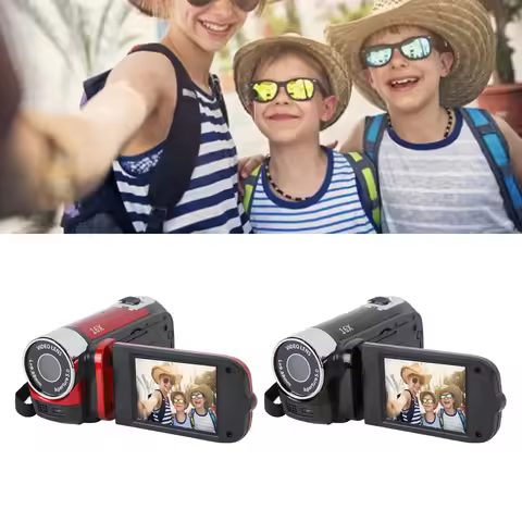 4K 48MP DV Camera 2.7in Rotatable Screen 16x Digital Zoom Video Camera with USB Cable Video Camera 4
