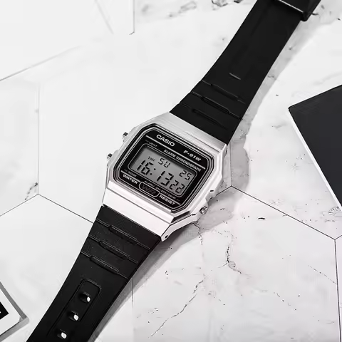 CASIO F-91WM-7A Simple Retro Small Square LCD Display Watch Sports Waterproof Unisex Daily Casual Qu
