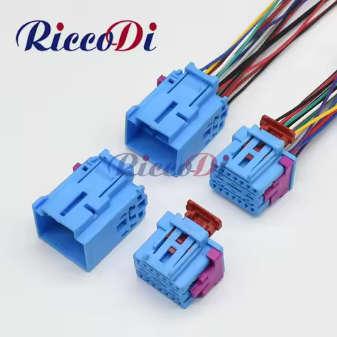 1 Set Male Female 17 Pin Car Electrical Wire Connector Plug Electric Seat Control Board Plugs For VW