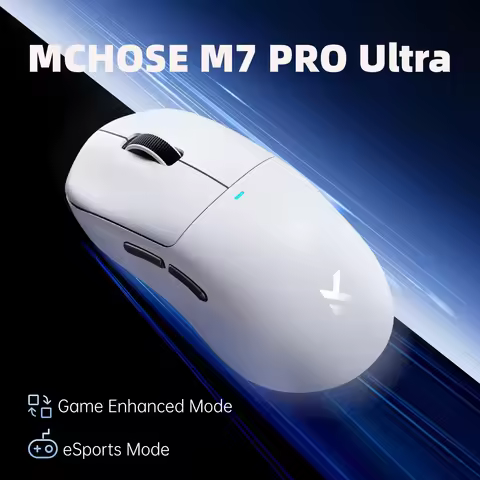MCHOSE M7 Pro Ultra Wireless Gaming Mouse 8K Polling Rate 42000 DPI Mouse Large-Sized 53g Lightweigh