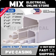 6FT PVC Wiring Casing Electrical Casing Trunking Wire Casing Elektik Pure PVC 6 Kaki PVC Casing 20mm