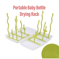 SG Stock Drying Rack Tree Storage Shelf Baby Pacifier Feeding Cup Holder Baby Bottle Dryer Drainer Double Side Portable
