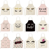 Cute Eye Lashes Printed Kitchen Apron Chef Cooking Aprons Sleeveless Apron