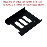 Mounting kit for 2.5 Inch HDD SSD slot to 3.5 Inch HDD free 8 bolts 102x125 x25mm