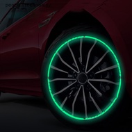 peoplestechnology Reflective Warning Car Wheel Sticker Luminous Car Decoration Waterproof For Truck Vehicles Automobile Motorcycle Bicycle Decor PLY