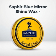 Saphir Blue Mirror Shine Wax - Amiral Gloss High Shine Shoe Polish - 50ml