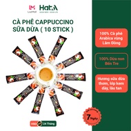 Combo 10 Gói cà phê hòa tan capuchino sữa dừa 4 In 1 Hạt A Cafe Vị Cốt Dừa Tự Nhiên - 18g/Gói - sử d