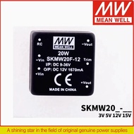 MEAN WELL  20W  1"x1" Package DC-DC Regulated Converter SKMW20 & DKMW20 20G/20F 3V 5V 12V 15V