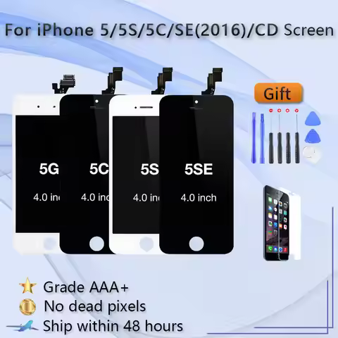 100%Tested LCD Screen For iPhone 5 5S 5C 5SE SE 2016 Display Touch Screen Digitizer Assembly Replace
