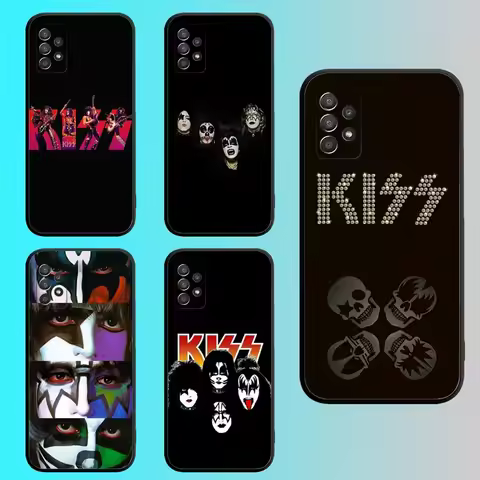 K-Kiss Rock Band Phone Case For Samsung S 25,24,21,22,23,30,20,Ultra,Plus,Fe,Lite,Note,10,9,5G Black