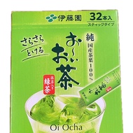 ITO EN Oi Ocha Instant Green Tea with Matcha 32 Sticks Japanese Green Tea Powder