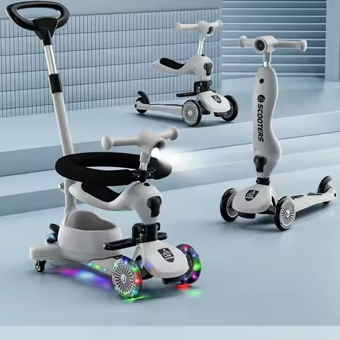 Scooter Voor Kinderen Vouwen 3 Wiel Skateboard Driewieler Baby Draagbare Kinderwagen Hoverboard Spee