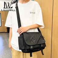 LouisWill Men Bags Mens Shoulder Bag Large Capacity Messenger Bag Waterproof Crossbody Bag Postman C