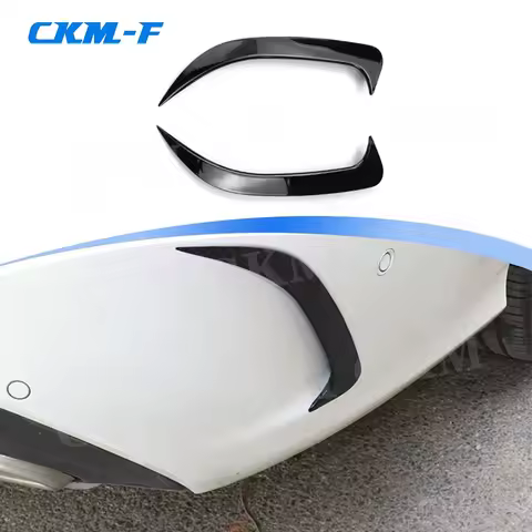 ABS Gloss Black Rear Bumper Fins Canards Splitters for Mercedes Benz C Class W205 C180 C200 C300 C63