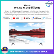 Xiaomi TV A Pro 65" 2025 4K UHD QLED Google TV Built-in Netflix YouTube Chromecast Android Smart TV