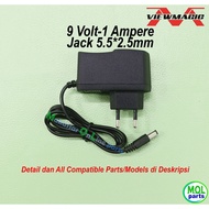 9V 1A CCTV DVR Modem Router Adapter 9 1 ampereVOLT etc.