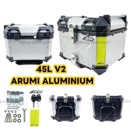 TOP BOX ALUMINIUM 22L 35L 45L 55L 65L 85L MOTORCYCLE Y16ZR Y15ZR LC135 RS150 RSX150 NVX155 XMAX250