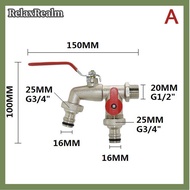 RelaxRealm 1 cái vòi nước hai đầu 1 2 3 4 đầu nối bộ chia nước khớp nối bộ chuyển đổi công tắc Van v