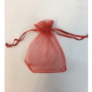 Glass Cloth Bag 7x9 cm Gift Drawstring 12 Pieces 7x9 Chiffon-Organza 12