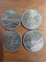 美國50州25美分紀念幣 Minnesota 2005, Mississippi 2002, Montana  2007, Missouri 2003
