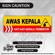 Sticker Beware of impact head / Heart Sticker Beware of bumped head / Sticker Beware of Head of Impa