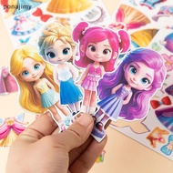 [ponajimy] 1/2/4 Sets Magnetic Princess Pretend Play Toys Magnetic Dress Up Paper Dolls For Girls Pl