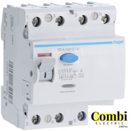 hager ELCB  4P 100A  30mA / 100mA / 300mA  RCCB / ELCB