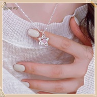 MERAH 【Ready】genuine necklace silver star necklace 925 silver pink star necklace stainless steel sta