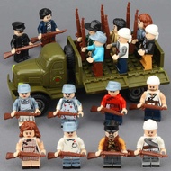 lego toy World War II Suitable for Lego Military Minifigures Eight-Road Army Guerrilla German Army M