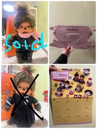 全新現貨！Monchhichi 日本校服公仔/雷朋魯邦三世公仔/紙巾套/2024年年曆