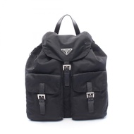 [มือสอง] กระเป๋าเป้สะพายหลัง Prada PRADA Re-Nylon 2WAY 2VZ110 สีดำ ทำจากไนลอนและหนัง มีโลโก้สามเหลี่