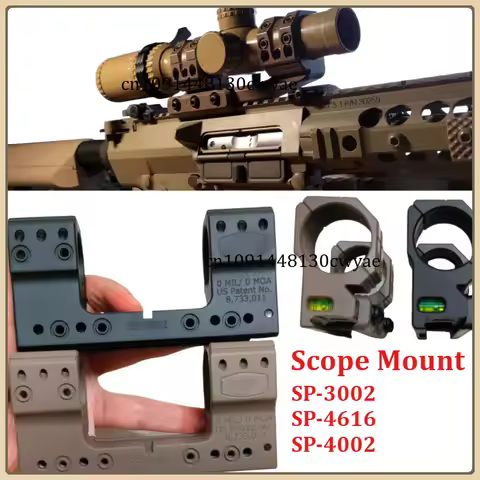 SP-3002/SP-4002 30/34MM Tube Rifle Scope Mount Ring 1.89"/1.5"Height 0 MIL/0 MOA Fit Picatinny Rail 
