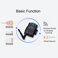 เซิร์ฟเวอร์อนุกรม HF2211 RS232 485 422 WiFi อีเทอร์เน็ตการสื่อสารเครือข่าย DTU 5 36VDC