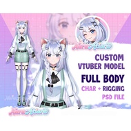 JASA BIKIN KARAKTER ANIME VTUBER LIVE2D MODEL -1 KARAKTER FULL BODY + RIGGING. KOMISI LIVE2D, KOMISI