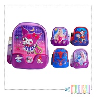 3D 2D Students Character Bag