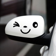 2 pcs Reflective cute smile car sticker rearview mirror sticker car styling Cartoon smiling eye face sticker Decal for all cars