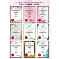 23 TEMPLATE SIJIL CANVA EDITABLE