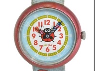 兒童錶 [FLIK FLAK 377]  SWATCH 副廠 [紅色飄蟲數字面]石英錶
