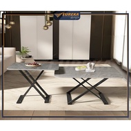 EUREKA 2pcs Square Coffee Table Modern Ceramic / Meja Kopi 56219 YG (Deliver & Installation Klang Va