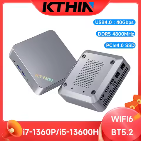 KTHIN Mini PC i7-1360P BT5.2 WIFI6 Portable PC USB4.0 2.5G LAN 16GB DDR5 4800MHz 512GB PCIe4.0 SSD i
